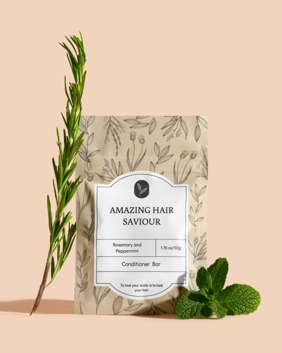 Rosemary Peppermint Conditioner Bar, vegan, eco-friendly, hydrating